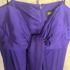 Strapless full length gown, concord purple